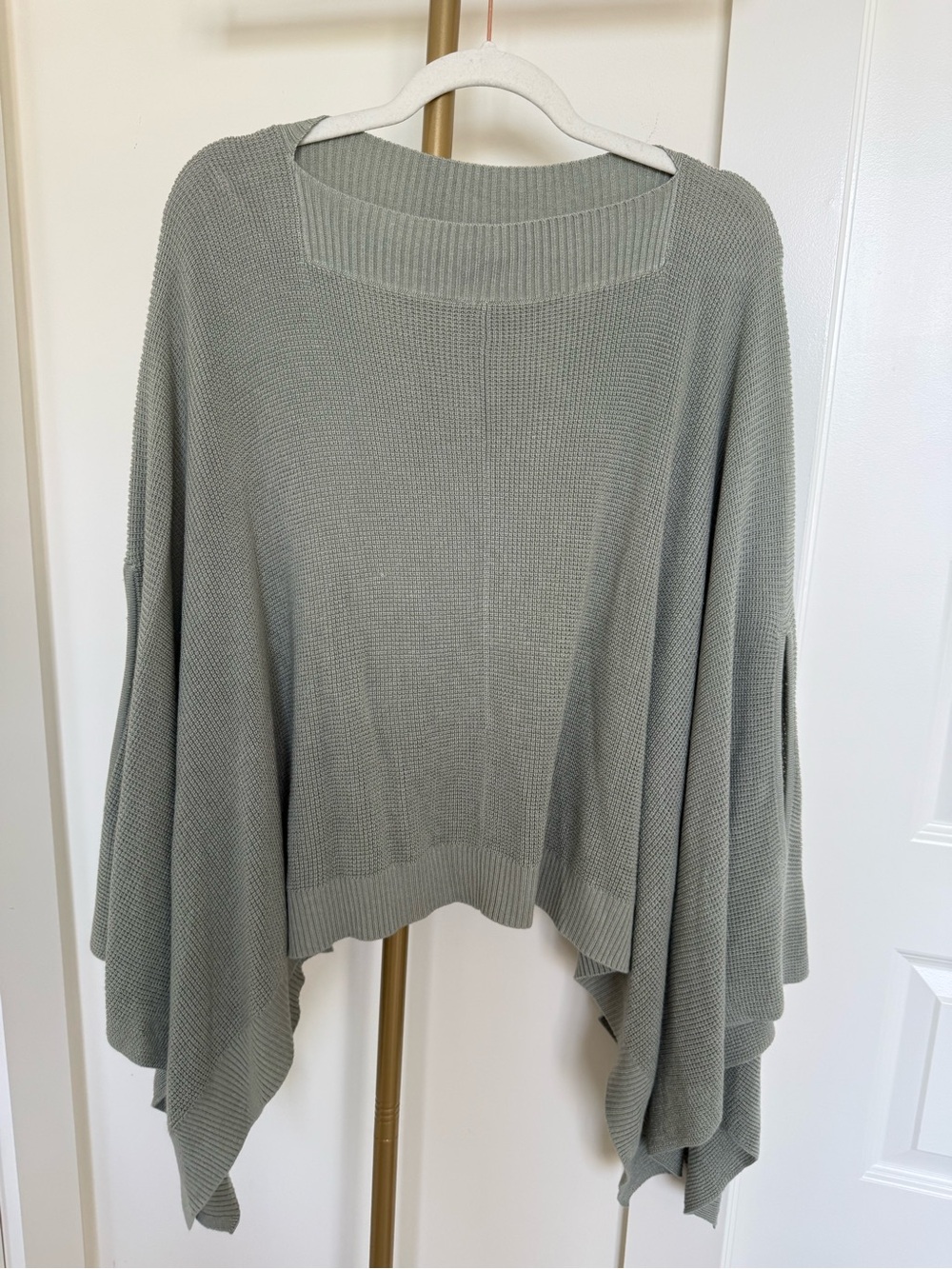 lululemon Women’s Sage Green Knit Poncho Sweater